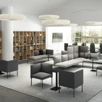 Senso sofa og stoler L og S bord Clint stoler og Kvart bord Fora Form