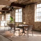 Atrium wood chairs and Kvart table at Material matters FORAFORM 2500