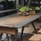 Knekk table and Knekk bar stools at Fora Form