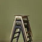 Knekk barstools smoked oak blackstained and whitewashed