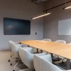 Dwell conference chairs and Kvart table in a conference room by Fora Form Photo Cahtrine Holst