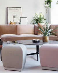 Senso modulsofa med Camp bord og Misto puffer Fora Form