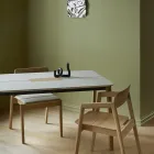 Knekk wood table and chairs in whitewashed