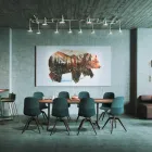 Kantine med Con stoler Con Barkrakk Myk bord Up sofa og Cup bord Fora Form lite