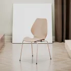 City plastic chair in golden pink from Fora Form