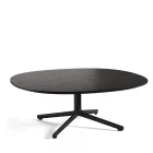 Camp bord 110x110 cm H40 cm bordplate i sortbeiset ask Fora Form