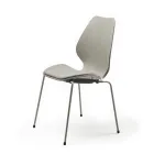 City beige plast stol med fast setepute Fora Form