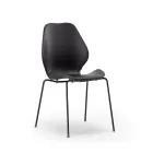 City leather cover chair in Black Ink frrom Fora Form
