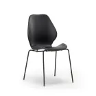 City leather cover chair in Black Ink frrom Fora Form