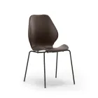City leather cover chair in Chestnut frrom Fora Form