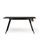 Knekk bord med sort linoleum og sort base Aktivitetsbord Fora Form