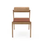 Knekk chair in oak fixed seat cushions Fora Form