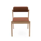 Knekk chair in oak fixed seat and back cushions Fora Form