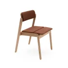 Knekk chair in oak fixed seat and back cushions from Fora Form