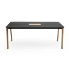 Knekk Wood table 180 with centre piece Fora Form