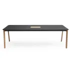 Knekk Wood table 240 with centre piece Fora Form