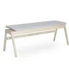Knekk bench with seatcushion whitewashed