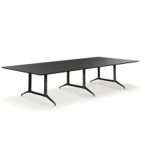 Kvart konferansebord 360x160 Linoleum Charcoal 4166 Fora Form