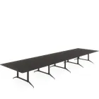 Kvart konferansebord 600x160 med kabelluke Fora Form