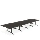 Kvart konferansebord 540x160 med kabelluke Fora Form