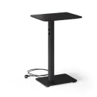 L bord 43x32 H65 cm sortbeiset eik Fora Form