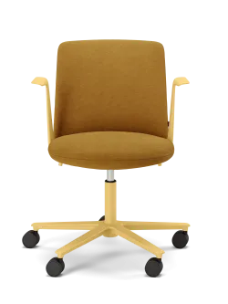 LOG chair straight yellow armrest