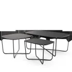 Root bord 338x58 60x60 114x63 cm sorte småbord Fora Form