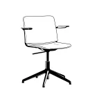 Atrium Focus glider overstoppet sete og hvitvasket finer rygg og armlen fra Fora Form kopi